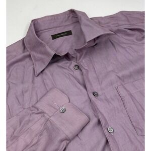 Ermenegildo Zegna Men's XL‎ Purple Cotton Long Sleeve Button Down Shirt